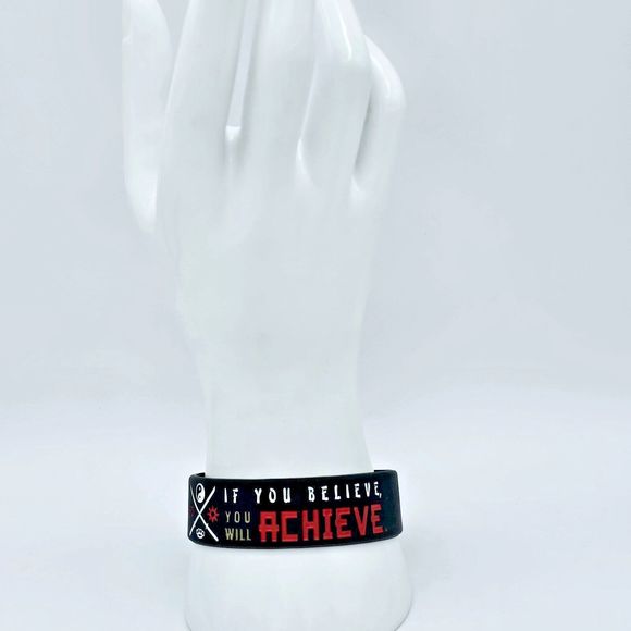 Martial Arts Bracelet Wrist Band Motivational Inspiration Black Silicone Rubber - Picture 8 of 9